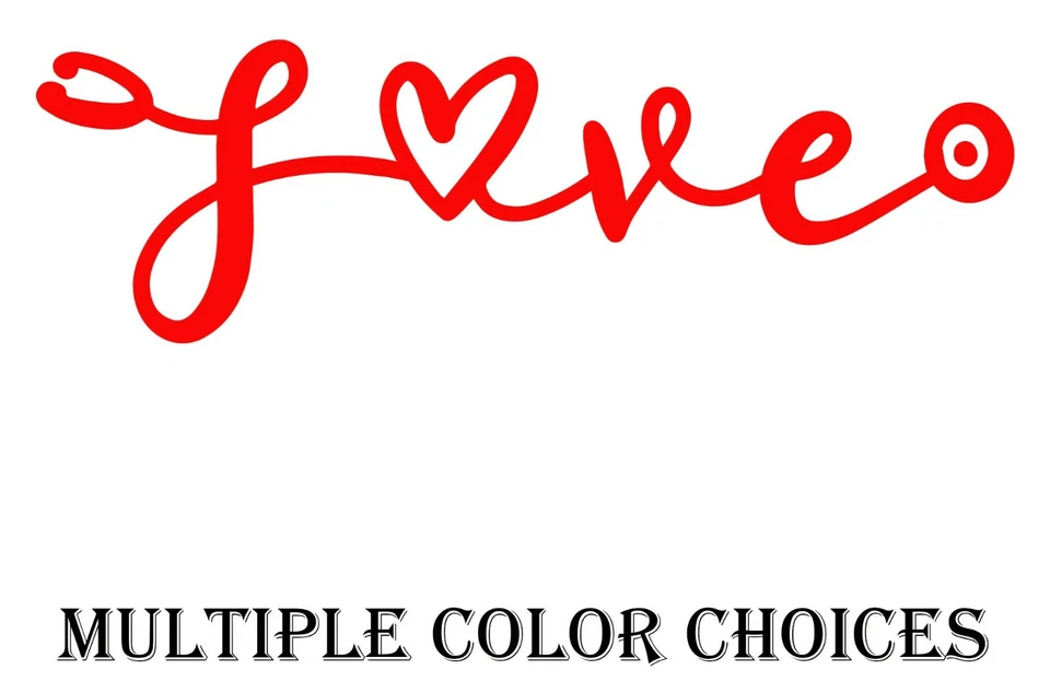 Nombre Guión Corazón Estetoscopio Enfermera Calcomanía Adhesiva para Coche Taza Portátil Front Line Foto 2 de 3