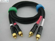 ghentaudio A02 (5m 16ft) --- Pair(2pcs) RCA Choseal 4N-OFC Audio Cables