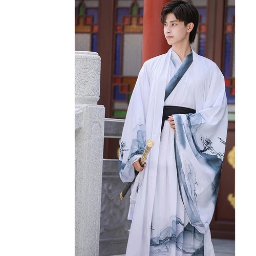 Männer Drachen Muster Kleidung chinesischer Stil traditionelles Hanfu altes Kostüm - Bild 7 von 33