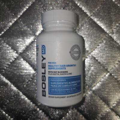 BOSLEY MD For Men Healthy Hair Growth Supplements Exp 06/2026 60 total Capsules