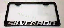 Silverado Black Metal License Plate Frame