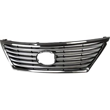 Grille For 2010-2012 Lexus LS460 Chrome Shell w/ Gray Insert Plastic