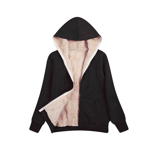 Damen Sherpa Fleece Sweatshirt - ultraweicher & warmer Winterpullover Hoodie - Bild 1 von 9