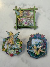 3 - Tinker Bell Spring Collection Pins - Kiss/Mushroom/Sitting - 2005