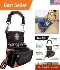 Versatile 9-Pocket Tool Pouch with Shoulder Strap - Ultimate Jobsite Companion