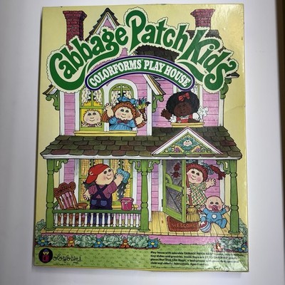 Vintage 1983 Cabbage Patch Kids Colorforms Play House Set w/53 Out Of 57 pieces