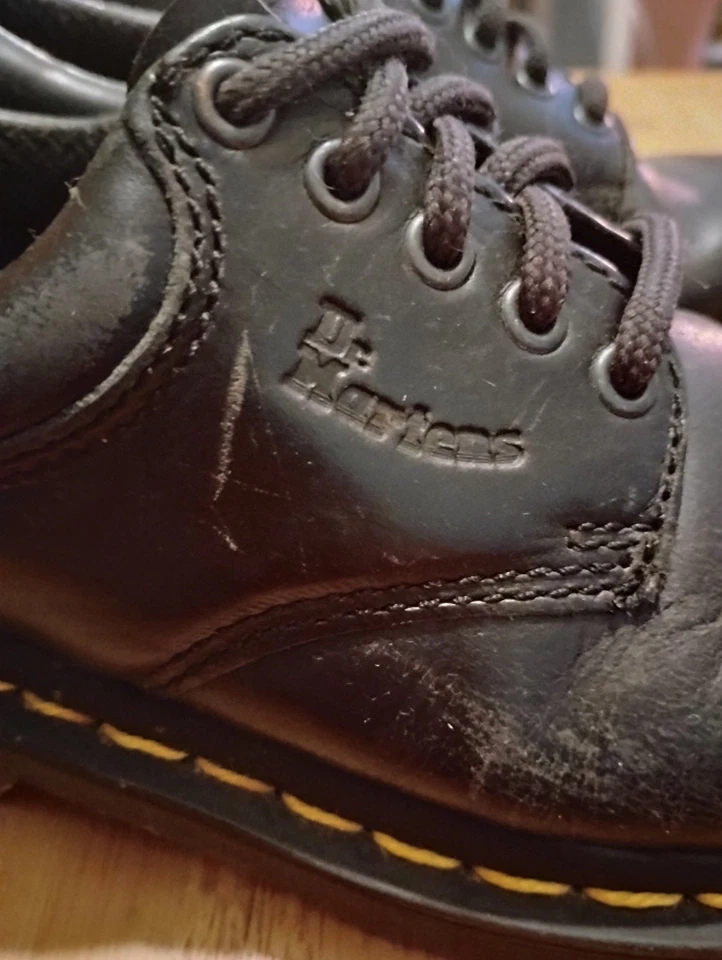 Zapatos Dr. Martens EE. UU. 1 Vintage 9496 Cuero Negro Oxfords Doc Niños Foto 4 de 4