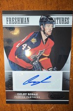 2012-13 Panini Certified - Freshman Signatures Colby Robak Panthers RC /999