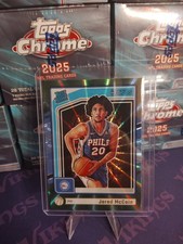 2024-25 Panini Donruss - Rated Rookie Jared McCain #228 Holo Green Laser (RC)