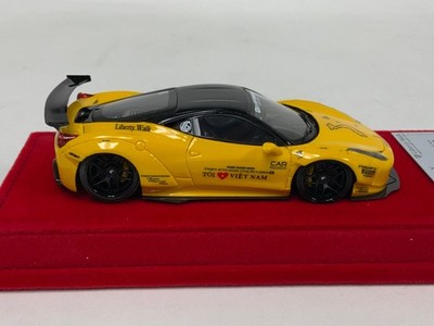 1/43 Fuel Me Models Ferrari 458 Italia LBWK Liberty walk in Yellow