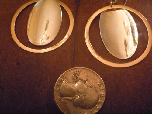 Vintage Modern Style Round 925 SS Earring Lot of 4 Pierced - Picture 5 of 10