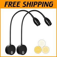 Minimalist Bedside Reading Light, LED Touch Dimmable Lamp