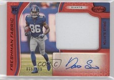 2019 Certified Freshman Fabric Signatures Mirror Red Darius Slayton Auto v9t