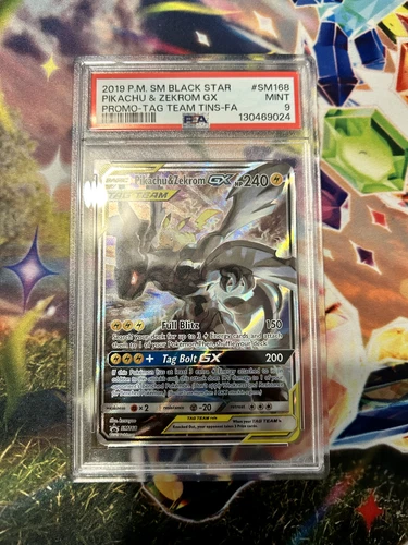 Pokemon Pikachu & Zekrom GX SM168 Promo PSA 9