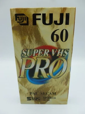 FUJI SUPER VHS cassetta vuota - IMBALLO ORIGINALE - FUJI 60 S-VHS PRO - videocassetta vuota NUOVO