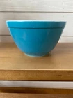 Vintage Pyrex Turquoise Aqua Mixing Bowl Mid-Century Retro Kitchen 1950s-60s