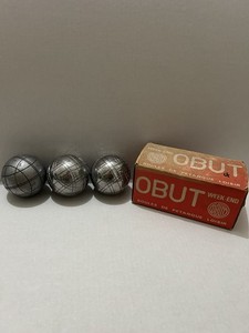 Vintage Set of Obut Petanque Chrome French Bocce Ball Game Set One Generic