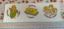 Buttered Popcorn Scratch N Sniff Small Sticker Strip Of 3 Stickers