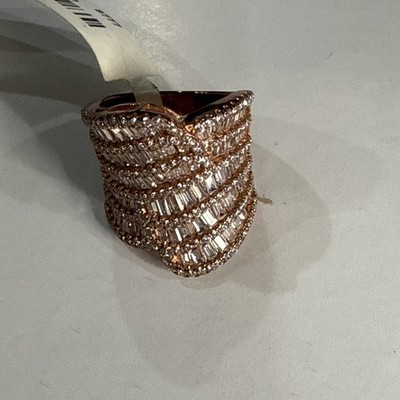 Gorgeous Rose Gold Zirconia Cocktail Ring