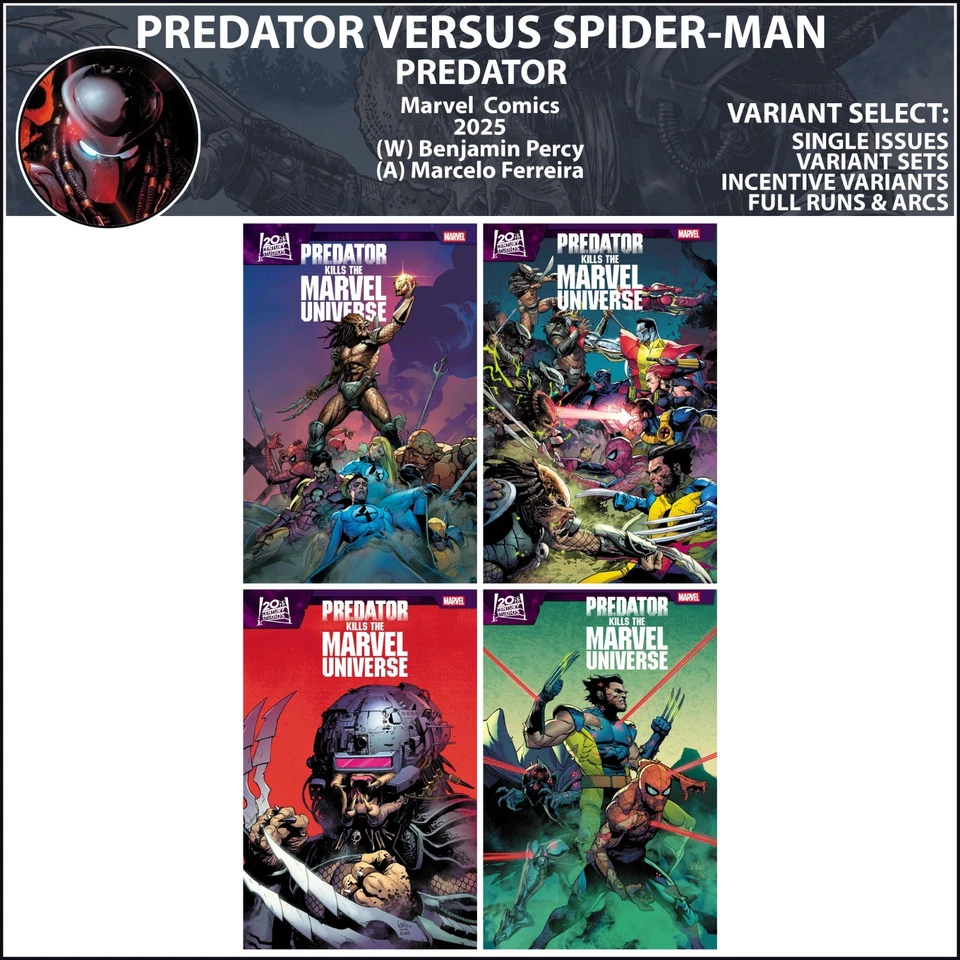 Predator Kills the Marvel Universe (2025) #1 2 3 4 Marvel Comics COVER SELECT