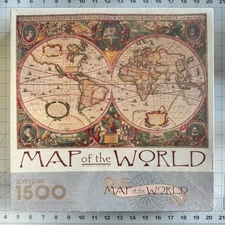 Vintage Springbok By Hallmark "Map of the World" 1500pc Factory Sealed 