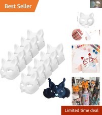 High-Quality White Cat Masks - Ideal for Costume Parties  Holiday Events 
