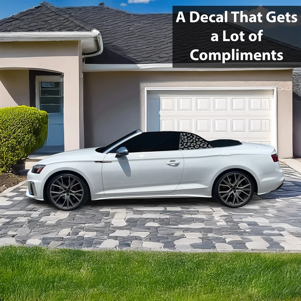 Подходит для Audi S5 2020-2024 наклейка на четверть окна леопард гепард корова принт - Изображение 2 из 4