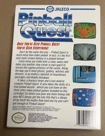 PINBALL QUEST Game complete with Box & Manual Nintendo NES