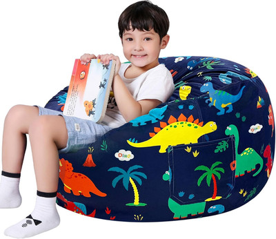 Lukeight Dinosaur Stuffed Animals Storage Bean Bag Chair Cover Only (Ships Empty