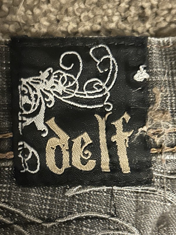 Delt Jeans Men's W36x32L Blk Denim Skate Rags