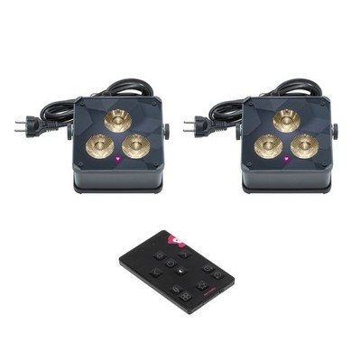 Ape Labs ApeLight Maxi V2 So2 Gr KabelV - Akkubetriebener LED Scheinwerfer-Set
