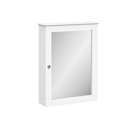 Ashland Wall-Mounted Medicine Cabinet Mirror with Adjustable Shelves - White ...