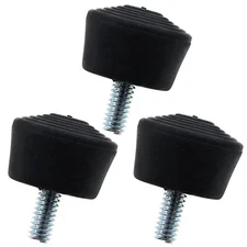 3pcs Antislip Rubber Tripod Feet Spike 1/4" Photography Accessories, Black 