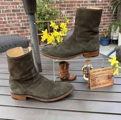 Bottes Western Lucchese Jesse En Cuir Gris – Homme, Pointure 8.5 D, Légère Usure