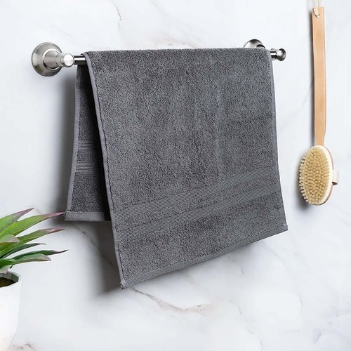 100% Cotton Soft Towels 600 GSM FACE Cloth HAND Towel BATH SHEET Hotel Ash Grey - Picture 10 of 11