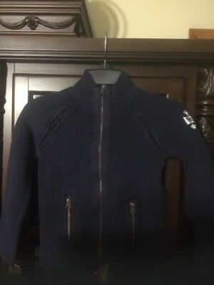 Tommy Hilfiger Boys Cardigan Navy Zipper Pockets Size XS (4-5 Years Old) VGUC