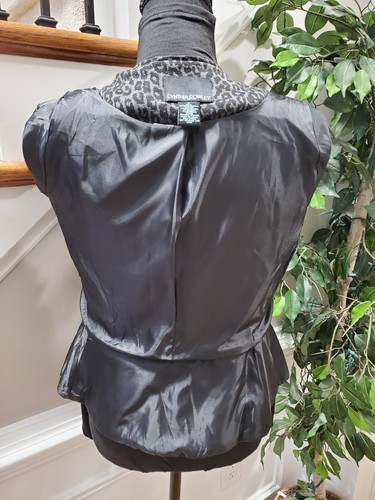 Cynthia Rowley Women's Black 100% Polyester Long Sleeve Open Front Jacket Small - Picture 7 of 10