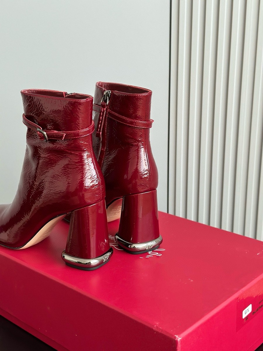 Roger Vivier Women Patent Leather Buckled Ankle Boots | eBay