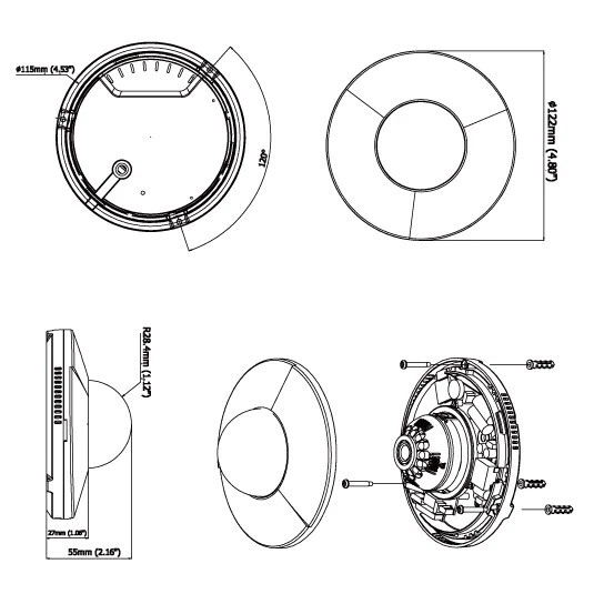 2MP 1080P HD TVI 3.6mm Mini Dome Security Camera Full HD 1080P CNB AD21-0CH - Image 3 of 3