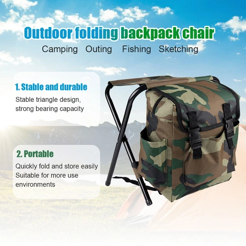 Folding Camping Chair Stool Fabric Waterproof Fishing Tackle Seat Table Bag - Picture 9 of 20
