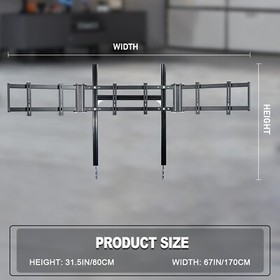 Marada Triple TV Monitor Mount Stand For Aluminum Alloy Racing Simulator Cockpit