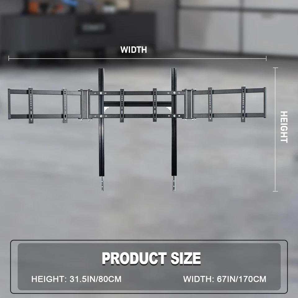 Marada Triple Monitor Mount Stand For Aluminum Alloy Racing Simulator Cockpit - Image 2 of 4