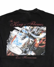 Eric Herrmann Vintage 1990's Motorcycle MID USA Parts T Shirt XL Double Sided