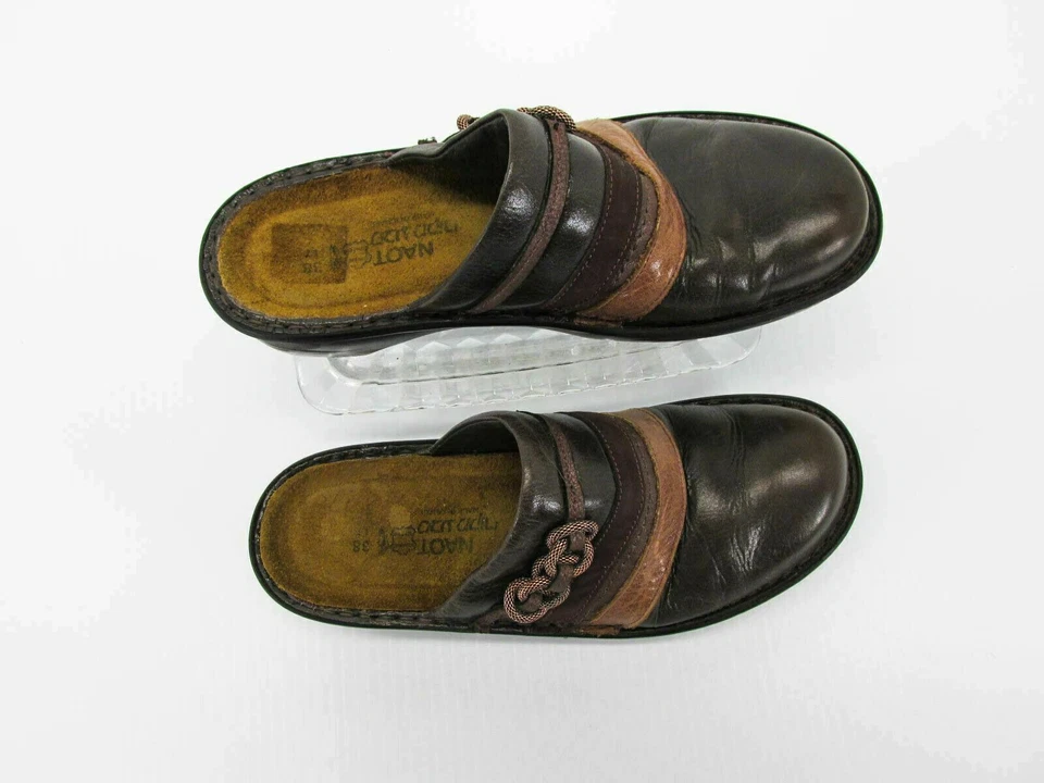 Zapato de mujer Naot Belice talla 7M zueco marrón sin cordones usado qp Foto 2 de 4