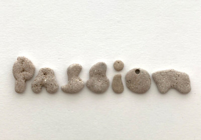 Natural Letter Shape PASSION Rocks Beach Pebble Stone art/craft word Anniversary