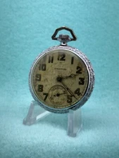 VINTAGE STRATFORD LANGENDORF 6 SIX JEWEL POCKET WATCH RUNS (M68)