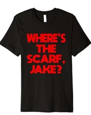 NEW Where's the Scarf, Jake? Men's Graphic T-Shirt Black Size XL