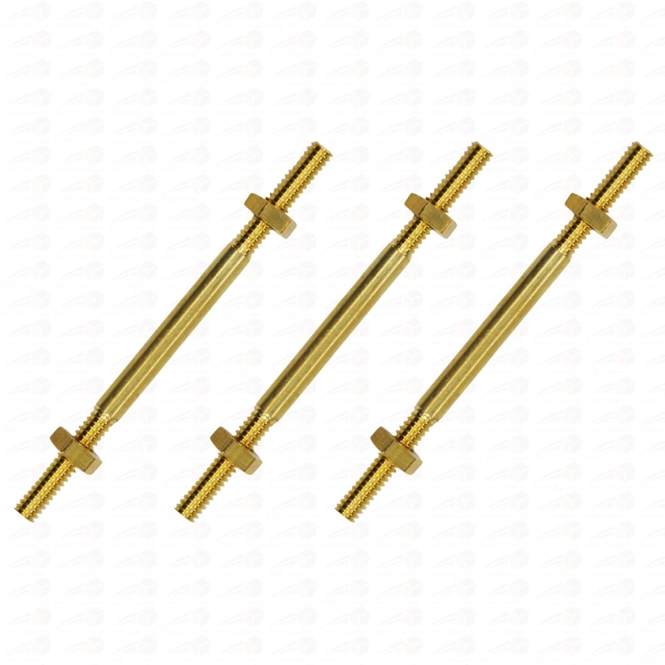 [3-PK] 4" Brass Float Rod (1/4"-20) w/2 Brass Nut for Vertical Return Tanks - Image 2 of 3