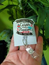 Nurse Resin Badge Reel 360 Alligator Clip