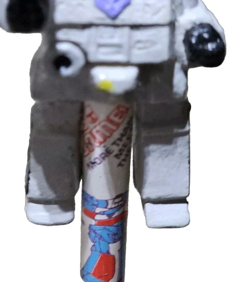 Transformers Optimus Prime Pencil And Topper 1980s Vintage White Purple Black  - Image 2 of 4